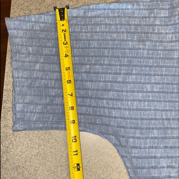 Almost Famous Womens Dolman Sleeves Lattice Back Pullover Blue Blouse Size M - Picture 9 of 9